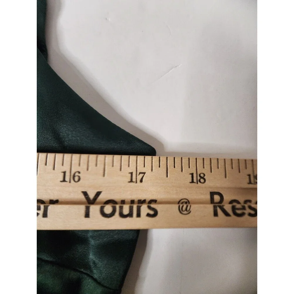 Lulus Red Carpet Romance Maxi Dress Womens Medium Green Satin Square Neck